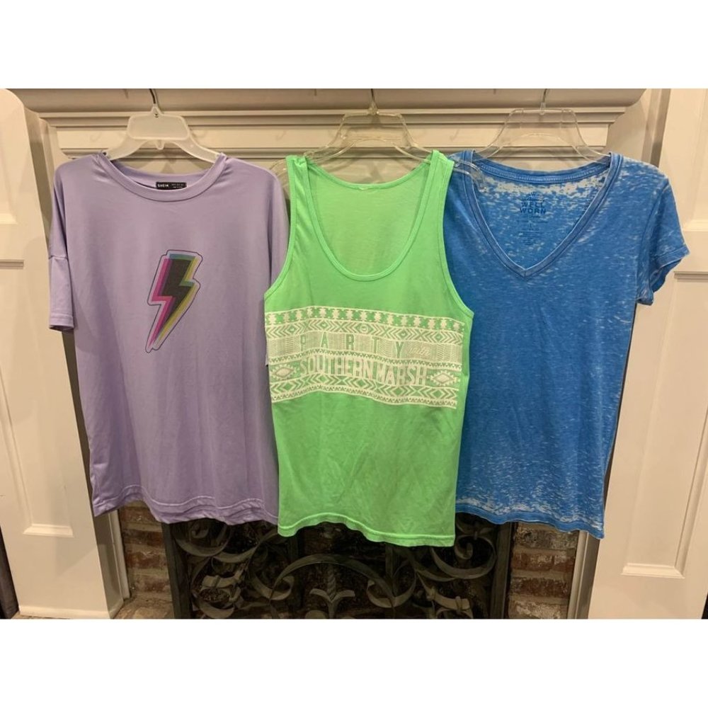 Lot of three women’s large shirts, southern Marsh, well worn, SHEIN